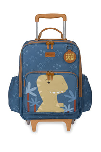 MOCHILA DE RODINHA KIDS DINOSSAURO - AZUL - MASTERBAG