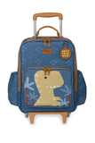 MOCHILA DE RODINHA KIDS DINOSSAURO - AZUL - MASTERBAG