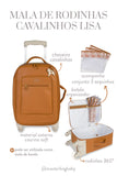 MALA DE RODINHA CAVALINHO LISA - CARAMELO