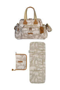 KIT MATERNIDADE 3 PÇS SAFARI - CAQUI - MASTERBAG