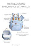 MOCHILA URBAN BARQUINHOS ESTAMPADA - AZUL