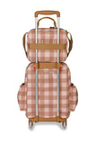 MOCHILA DE RODINHA + LANCHEIRA KIDS - COGUMELOS - CARAMELO - MASTERBAG KIDS
