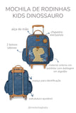MOCHILA DE RODINHA KIDS DINOSSAURO - AZUL - MASTERBAG