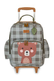 MOCHILA DE RODINHAS + LANCHEIRA KIDS BEAR - OLIVA - MASTERBAG KIDS