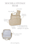 MOCHILA VINTAGE BEAR - MARFIM