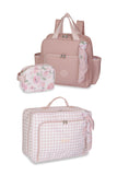 KIT MALA DE MATERNIDADE + MOCHILA + NÉCESSAIRE FLORA - MASTERBAG BABY