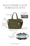 BOLSA TÉRMICA ANNE BORBOLETAS - OLIVA