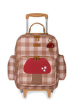 MOCHILA DE RODINHA KIDS COGUMELOS - CARAMELO - MASTERBAG