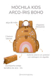 MOCHILA KIDS ARCO-ÍRIS BOHO - MOSTARDA
