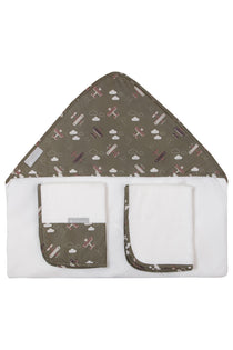 CONJUNTO DE TOALHAS AVIÃO LISA - OLIVA - MASTERBAG