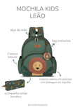 MOCHILA KIDS LEÃO - VERDE - MASTERBAG KIDS