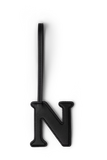 CHAVEIRO LETRA N PERSONAIZADO - PRETO- MASTERBAG