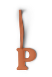 CHAVEIRO LETRA P PERSONAIZADO - CARAMELO - MASTERBAG