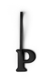 CHAVEIRO LETRA P PERSONAIZADO - PRETO - MASTERBAG