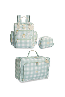 KIT VIAGEM DE FIM DE SEMANA - BEAR XADREZ - MENTA - MASTERBAG