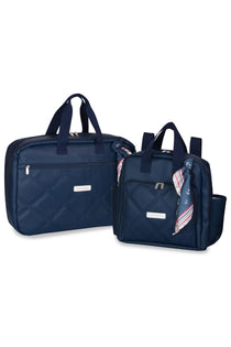 Kit Mala Maternidade + Mochila Passeio Náutica Marinho PVC – Masterbag Baby