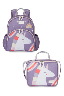 MOCHILA KIDS + LANCHEIRA - UNICÓRNIO - ROXO - MASTERBAG KIDS