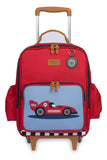 KIT MOCHILA DE RODINHAS + LANCHEIRA KIDS CARROS - VERMELHO