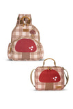 MOCHILA KIDS + LANCHEIRA - COGUMELOS - CARAMELO - MASTERBAG KIDS