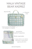 MALA VINTAGE BEAR XADREZ - MENTA - MASTERBAG