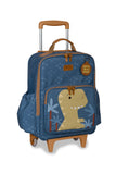 MOCHILA DE RODINHA KIDS DINOSSAURO - AZUL - MASTERBAG