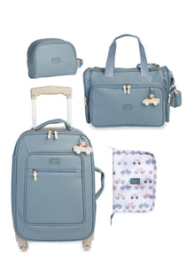 KIT MATERNIDADE 4 PÇS CARRINHOS - AZUL