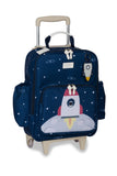 MOCHILA DE RODINHA + LANCHEIRA KIDS - ESPAÇO - MARINHO - MASTERBAG KIDS