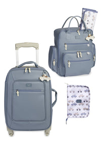KIT MATERNIDADE 3 PÇS CARRINHOS - AZUL