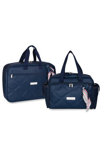 Kit Mala Maternidade + Bolsa de Passeio Náutica Marinho PVC – Masterbag Baby