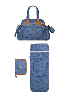 KIT MATERNIDADE 3 PÇS DINOSSAURO - AZUL - MASTERBAG