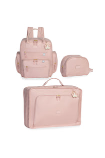 KIT VIAGEM DE FIM DE SEMANA BORBOBLETAS - ROSA - MASTERBAG