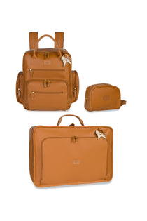 KIT VIAGEM DE FIM DE SEMANA CAVALINHOS LISA - CARAMELO - MASTERBAG