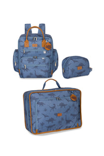 KIT VIAGEM DE FIM DE SEMANA DINOSSAURO - AZUL - MASTERBAG