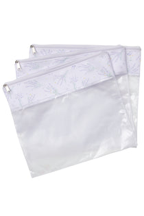 CONJUNTO 3 SAQUINHOS FLORAL LAVANDAS - MASTERBAG