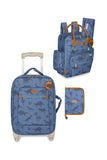 KIT MATERNIDADE  3 PÇS DINOSSAURO - AZUL - MASTERBAG
