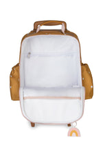 MOCHILA DE RODINHA ARCO-ÍRIS BOHO KIDS - MOSTARDA