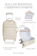 MALA DE RODINHA CARRINHOS - MARFIM - MASTERBAG