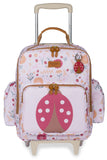 KIT MOCHILA DE RODINHAS + LANCHEIRA KIDS JOANINHA - ROSA
