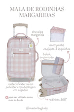 MALA DE RODINHA  MARGARIDA - ROSA - MASTERBAG