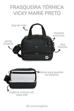 FRASQUEIRA TÉRMICA VICKY MARIE - PRETO - MASTERBAG