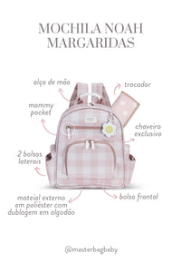 MOCHILA NOAH MARGARIDA - ROSA