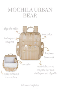 MOCHILA URBAN BEAR - MARFIM