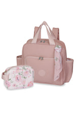 Kit Mala de Maternidade + Mochila + Porta Fralda – Coleção Flora | Masterbag Baby