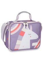 MOCHILA DE RODINHAS + LANCHEIRA KIDS UNICÓRNIO - ROXO - MASTERBAG KIDS