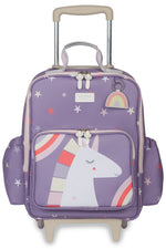 MOCHILA DE RODINHAS + LANCHEIRA KIDS UNICÓRNIO - ROXO - MASTERBAG KIDS