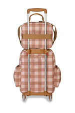 MOCHILA DE RODINHA + LANCHEIRA KIDS - COGUMELOS - CARAMELO - MASTERBAG KIDS