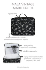 MALA VINTAGE MARIE ESTAMPADA - PRETO - MASTERBAG
