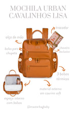 MOCHILA URBAN CAVALINHO LISA - CARAMELO