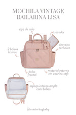 MOCHILA VINTAGE BAILARINA LISA - ROSE