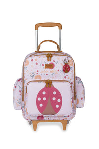 KIT MOCHILA DE RODINHA + LANCHEIRA KIDS - JOANINHA - ROSA